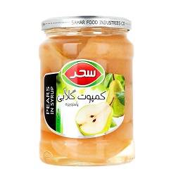 سحر کمپوت گلابی شیشه 660گرم